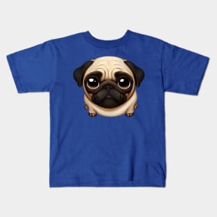 Delightful Pug Design Kids T-Shirt